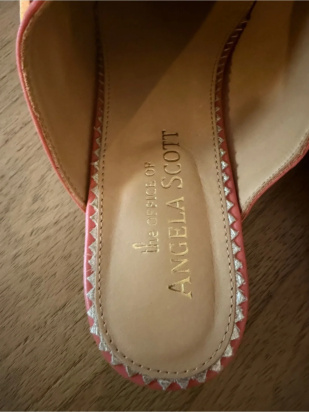 The Office of Angela Scott Ms. Felicity Kiltie Mule in Pink Lemonade